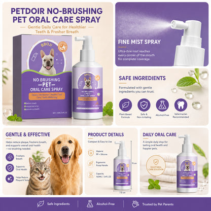 BBOJI™🍃No-Brushing Oral Care Spray for Dogs & Cats Big Sale