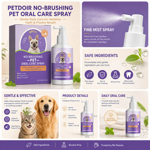 BBOJI™🍃No-Brushing Oral Care Spray for Dogs & Cats Big Sale