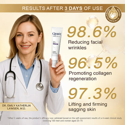 🎁💫(Made in USA)- QIAWI™ Collagen Fullerene Cream, Rolimey Collagen Cream with Collagen Peptides, 2026 New Tighten & Lift Cream for Crepey Skin, Wrinkles and Tightening for Skin Types Big Sale