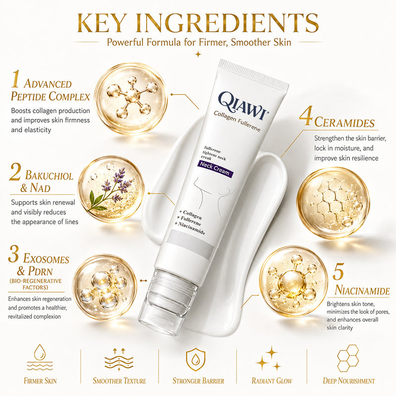 🎁💫(Made in USA)- QIAWI™ Collagen Fullerene Cream, Rolimey Collagen Cream with Collagen Peptides, 2026 New Tighten & Lift Cream for Crepey Skin, Wrinkles and Tightening for Skin Types Big Sale