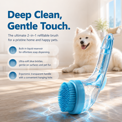 🔥Limited-time offer: Buy One, Get One FREE!  2-in-1 Pet Bath & Massage Brush🔥